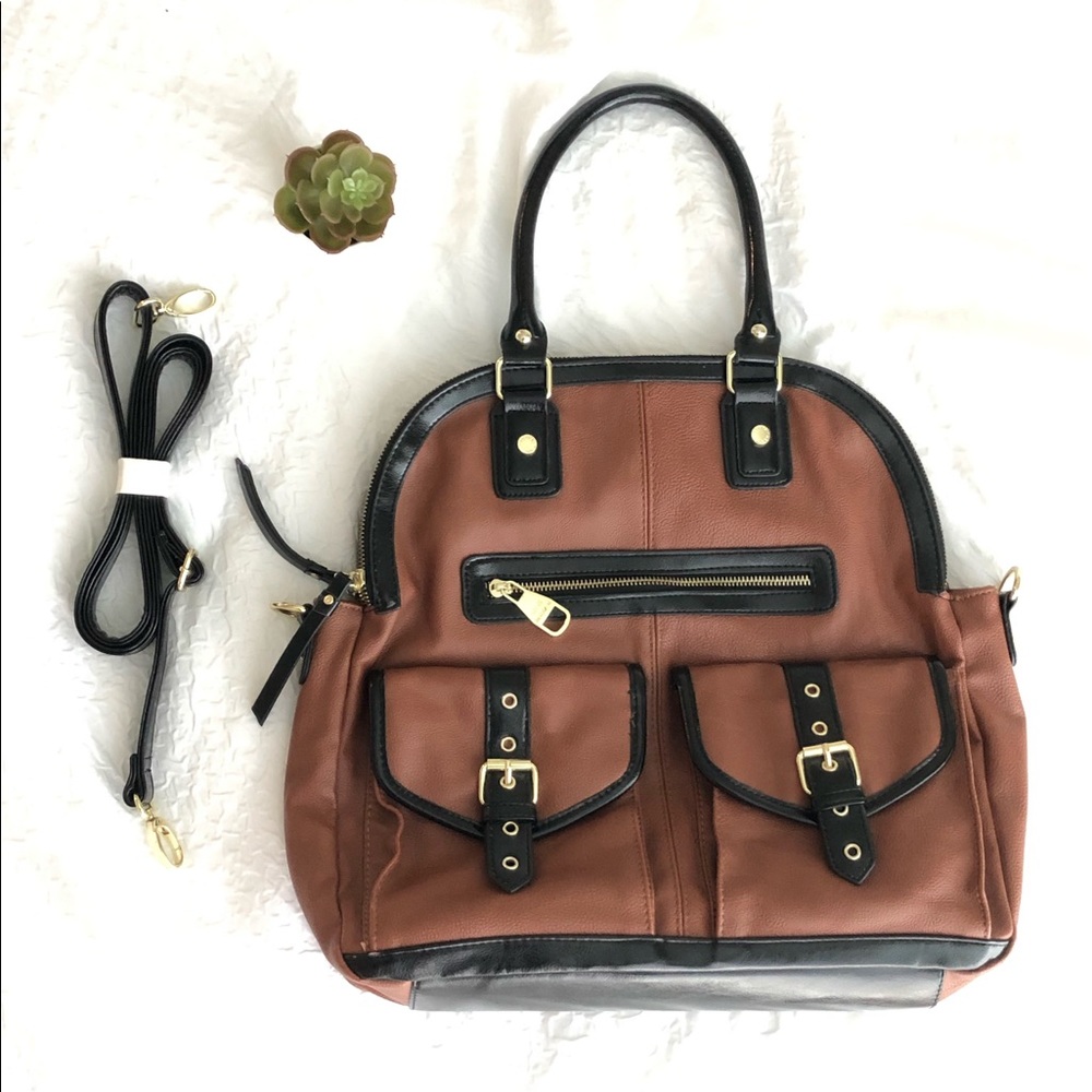 Steve Madden Brown & Black Large Handbag